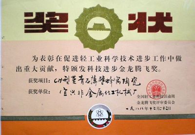 Golden Dragon Soaring Award for Technological Progress